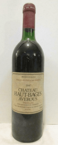 1987 - pauillac - château haut-bages averous (capsule abîmée)