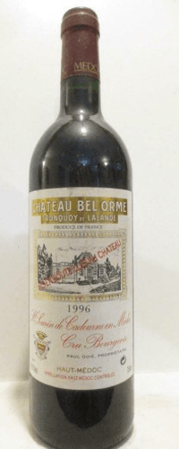 1996 - haut-médoc - château bel orme tronquoy de lalande cru bourgeois