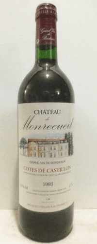 1993 - côtes de castillon - château de monrecueil