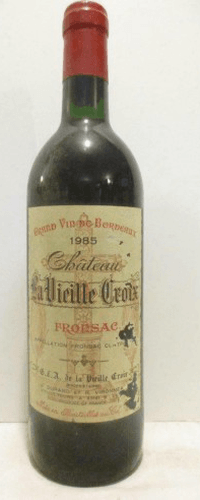 1985 - fronsac - château la vieille croix (étiquette abîmée)
