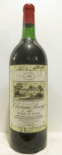 1981 - moulis - château pomeys magnum 150 cl