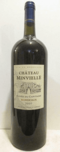 2010 - bordeaux - château minvielle cuvée du capitaine magnum 150 cl