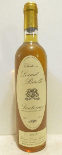 2003 - sauternes - château lesourd béteille 50 cl