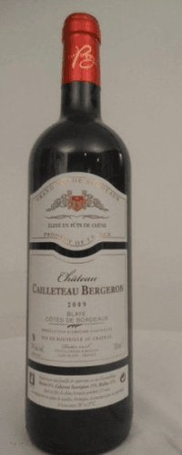 2009 - blaye - château cailleteau-bergeron fût de chêne