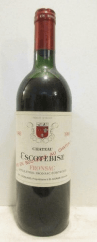 1986 - fronsac - château escotebise (capsule abîmée)
