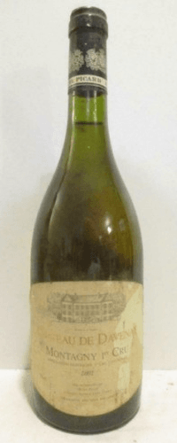 2001 - montagny - château de davenay premier cru (étiquette tâchée)