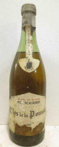 1968 - sancerre - clos de la poussie (étiquette tâchée)