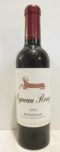 2008 - bordeaux - agneau rouge baron philippe de rothschild 37 cl