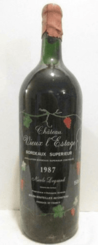 1987 - bordeaux supérieur - château vieux l'estage (cire abîmée) magnum 150 cl - Rouge - bordeaux