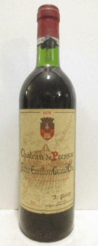 1975 - saint-émilion - château de pressac grand cru - Rouge - bordeaux