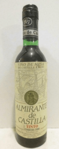1988 - vino de mesa - almirante de castilla 37 cl - Rouge - castilla y leon Espagne