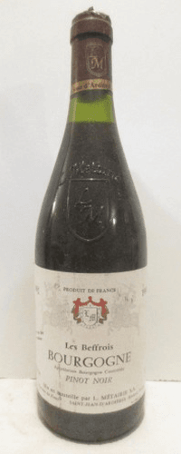 1991 - bourgogne - métairie les beffrois fût de chêne (capsule abîmée)