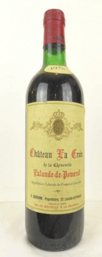 1978 - lalande de pomerol - château la croix de la chenevelle