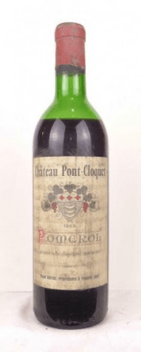 1969 - pomerol - château pont-cloquet (capsule abîmée)