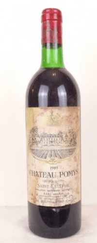 1985 - saint-estèphe - château pomys cru bourgeois (étiquette sale)