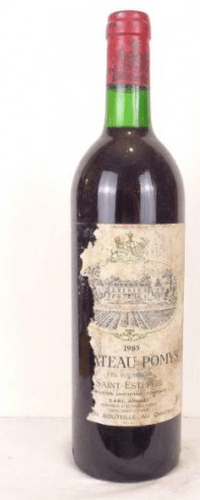 1985 - saint-estèphe - château pomys cru bourgeois (étiquette déchirée)