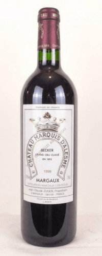 1999 - margaux - château marquis d'alesme becker grand cru classé