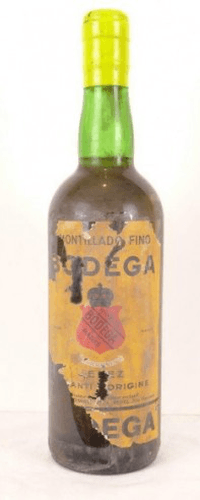 années 70 - jerez - bodega montillado fino (étiquette abîmée non millésimé années 1970 à 1980)