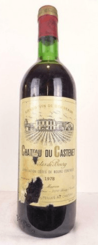 1978 - côtes de bourg - château du castenet (étiquette abîmée)