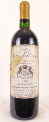 1989 - saint-estèphe - château cos labory grand cru classé (étiquette abîmée)