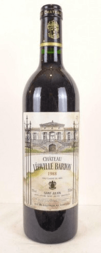 1988 - saint-julien - château léoville barton grand cru classé (étiquette tâchée)