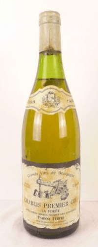 1988 - chablis - yvonne febvre premier cru la forêt