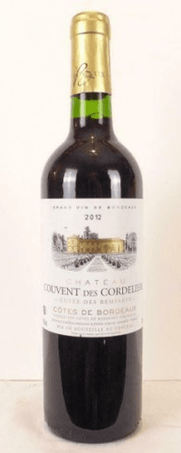 2012 - côtes de bordeaux - château couvent des cordeliers cuvée des remparts