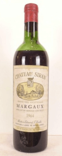 1964 - margaux - château siran cru bourgeois exceptionnel