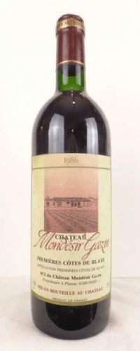 1986 - premières côtes de blaye - château mondésir-gazin