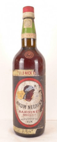 années 50 - rhum - negrita bardinet (non millésimé années 1950 à 1960) 100 cl - alcool - west and east Indes