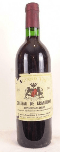 1983 - montagne saint-émilion - château de grandchamp (étiquette accros)