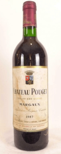 1987 - margaux - château pouget grand cru classé