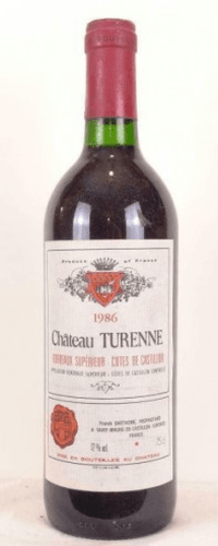 1986 - côtes de castillon - château turenne