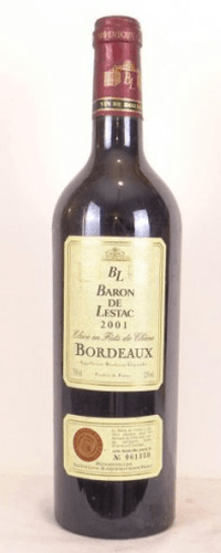 2001 - bordeaux - baron de lestac fût de chêne