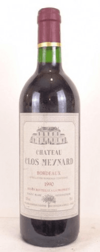 1990 - bordeaux - château clos meynard