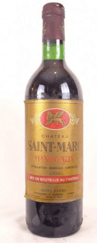 1981 - margaux - château saint-marc