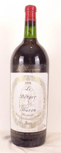1976 - bordeaux - le berger baron philippe de rothschild magnum 150 cl