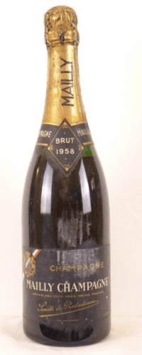 1958 - champagne - mailly grand cru (niveau sous la coiffe) - pétillant - champagne