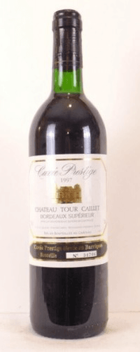 1997 - bordeaux supérieur - château tour caillet cuvée prestige élevée en barrique