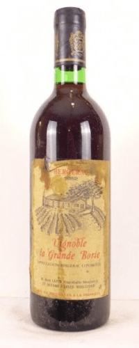 1982 - bergerac - vignoble la grande borie (étiquette abîmée)