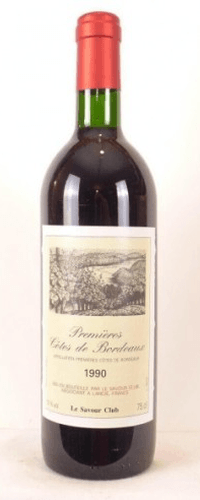 1990 - premières côtes de bordeaux - savour club