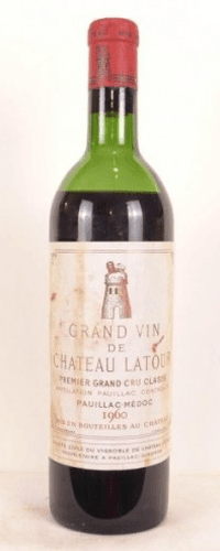 1960 - pauillac - château latour grand cru classé (capsule corrodée)
