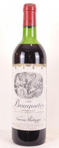1982 - bordeaux - bouquetin baron philippe de rothschild