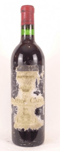 1971 - bordeaux - mouton-cadet baron philippe de rothschild (étiquette très abîmée)