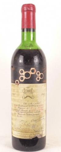 1967 - pauillac - château mouton rothschild grand cru classé (étiquette sale)