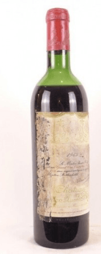 1965 - pauillac - château mouton baron philippe de rothschild grand cru classé (capsule abîmée)