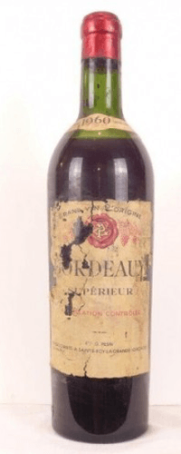 1960 - bordeaux supérieur - ets pesin (étiquette fragile)