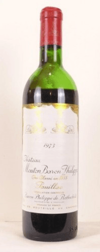 1973 - pauillac - château mouton baron philippe de rothschild grand cru classé (capsule abîmée)