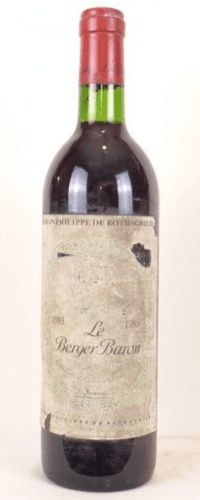 1983 - bordeaux - le berger baron philippe de rothschild