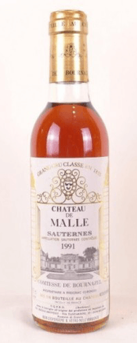 1991 - sauternes - château de malle grand cru classé 37 cl